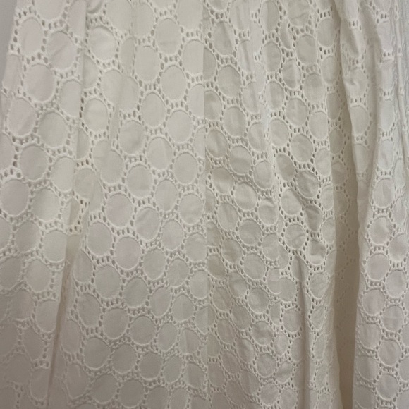 NWT Amour Vert Anouk White Eyelet Dress Tie Waist Organic Cotton XS - Picture 7 of 12